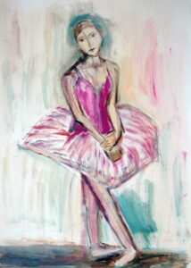 The Ballerina 2015, acrylic on paper 50x70 cm 